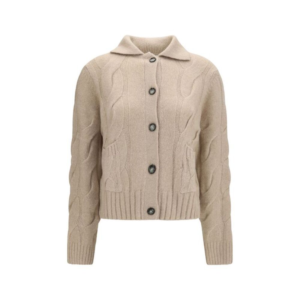 Allude Beige Cashmere Women's Cardigan